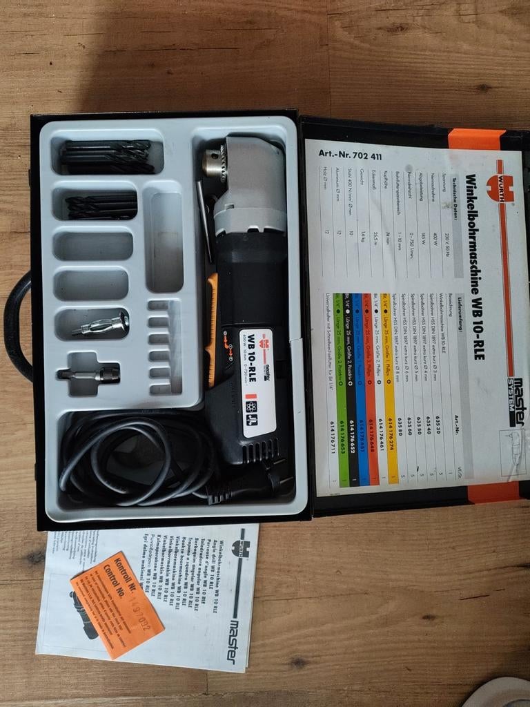 Winkelboormachine Würth WB 10-RLE, Ophalen of Verzenden