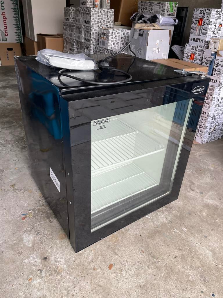 Combi Steel Mini-IJsvrieskast 90L Zwart, 75 tot 100 liter, Met aparte vriezer, Zo goed als nieuw, 45 tot 60 cm