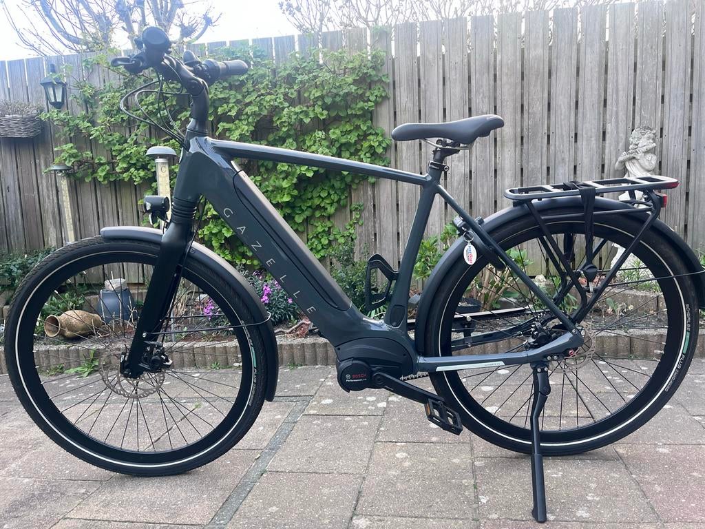 Gazelle ZGAN ULTIMATE C5 H57 E-bike, 1693km, accu UPGRADE, Ophalen, Zo goed als nieuw, 50 km per accu of meer, 55 tot 59 cm
