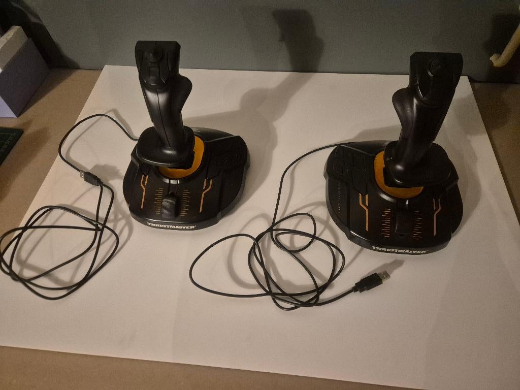 Thrustmaster T16000M FCS Joystick set (2 stuks), Ophalen of Verzenden, Zo goed als nieuw, Thustmaster