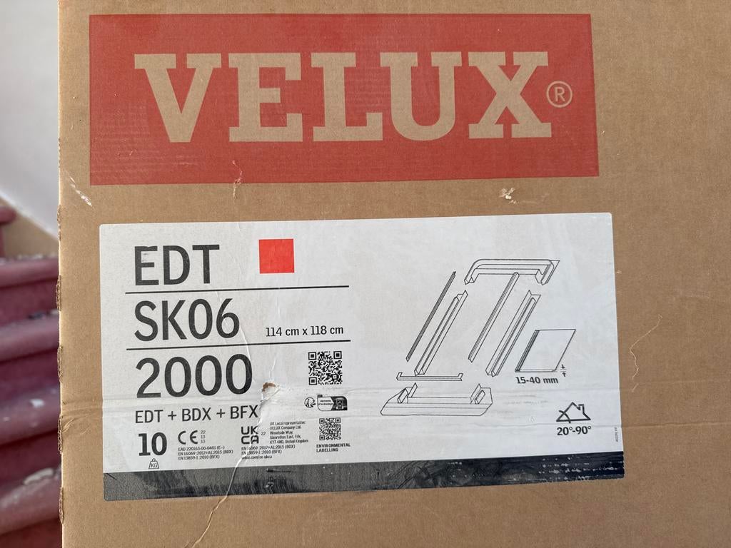 Velux gootstuk voor platte dakpannen 114x118, Ophalen of Verzenden, Nieuw, Dakraam, 80 tot 120 cm