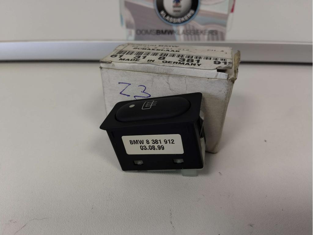 Schakelaar achterruit verwarming Z3 61318381912 NIEUW, Niet ingevuld, Niet ingevuld, Nieuw, Ophalen of Verzenden