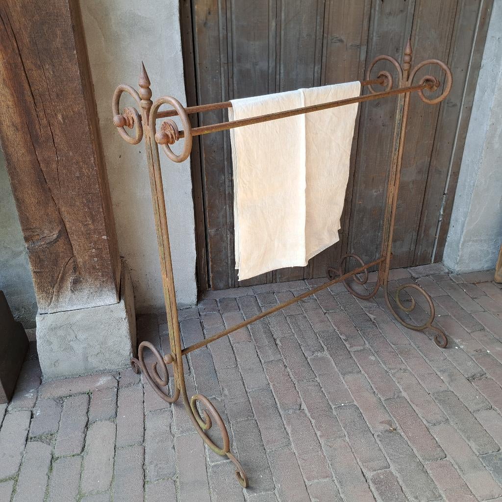 Brocante metalen handdoekrek droogrek rek wasrek *Etage3*, Gebruikt, ., Ophalen of Verzenden, .