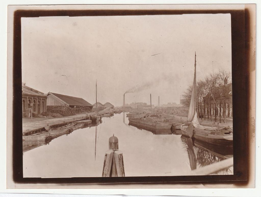 Buyskade Amsterdam met Centrale Belt oude foto, Gebruikt, Verzenden, Foto, Gebouw