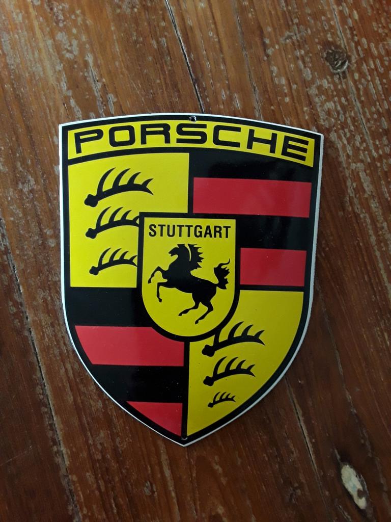 Nieuw emaille bord Porsche Stuttgart, Ophalen of Verzenden, Nieuw, Reclamebord