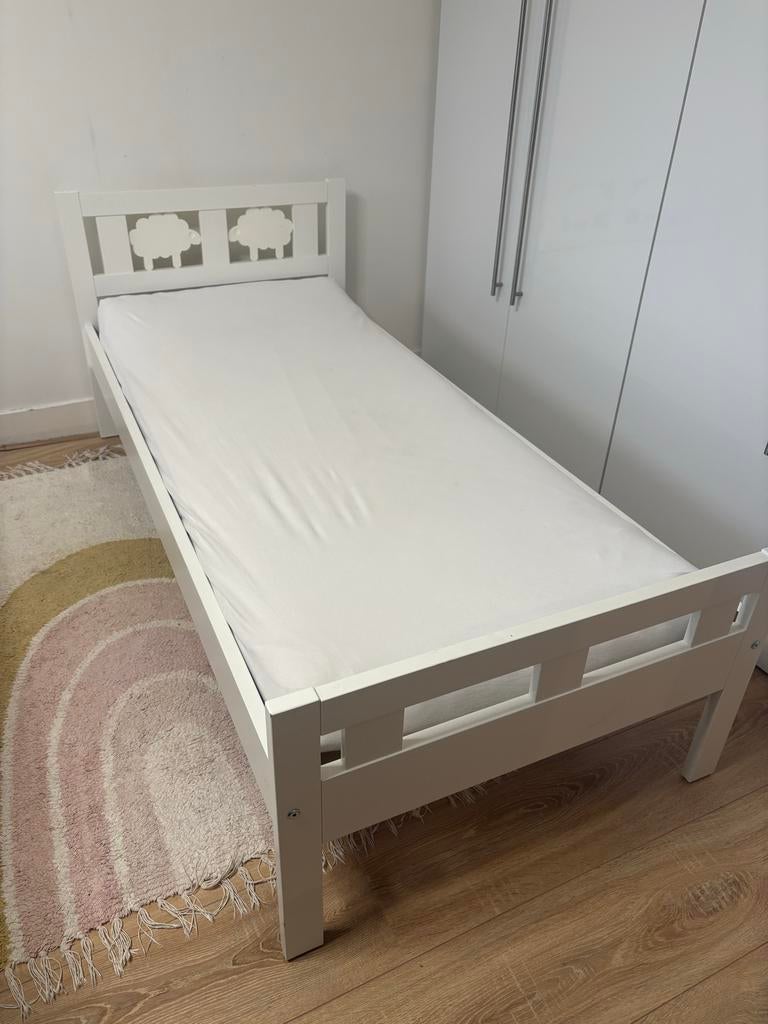 IKEA Kritter Peuterbed 70x160 cm met matras, Ophalen, Gebruikt, 70 tot 85 cm, 140 tot 160 cm