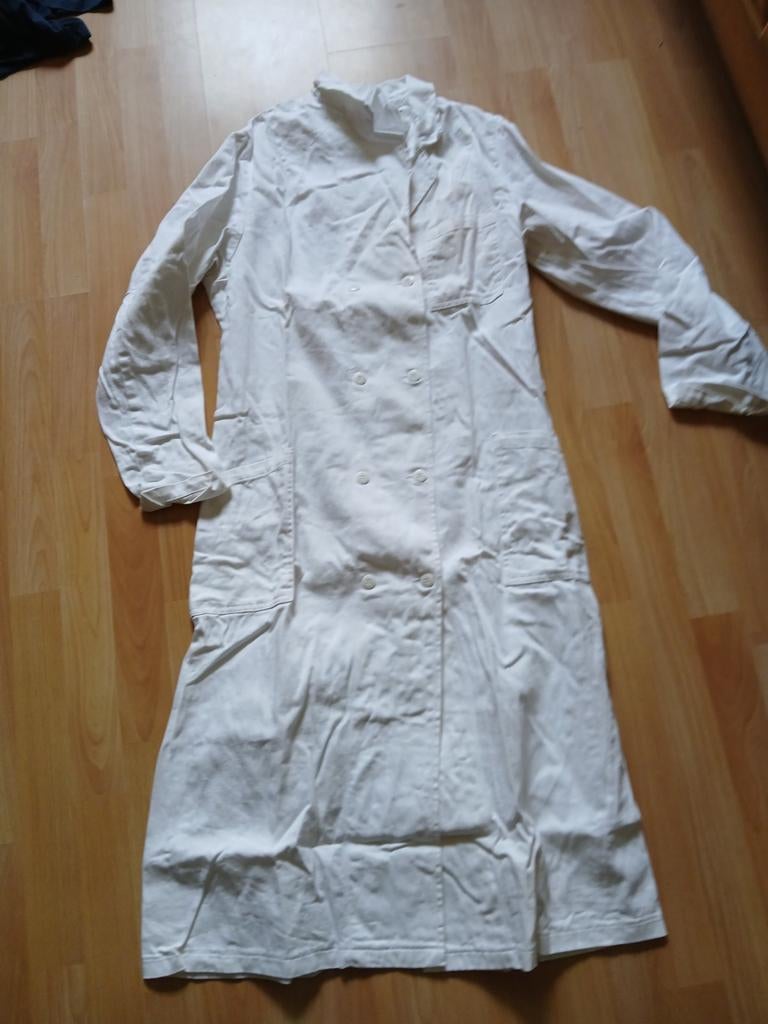 Witte lange labjas in maat 40., Wessels, Ophalen, Zo goed als nieuw