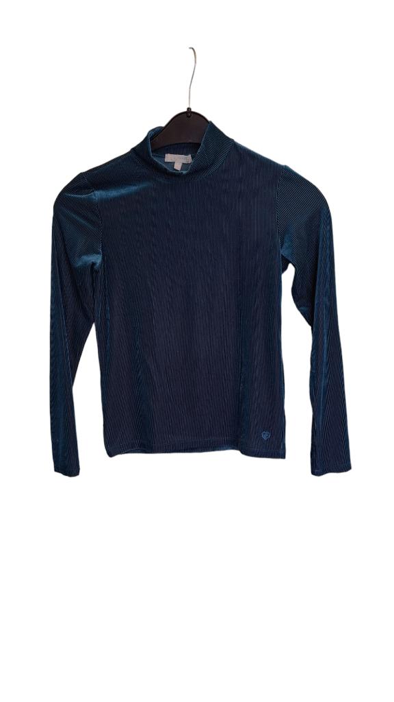 Prachtige petrol blauwe D-ZINE top met col maat 164-170., D-Zine, Trui of Vest, Zo goed als nieuw, Verzenden