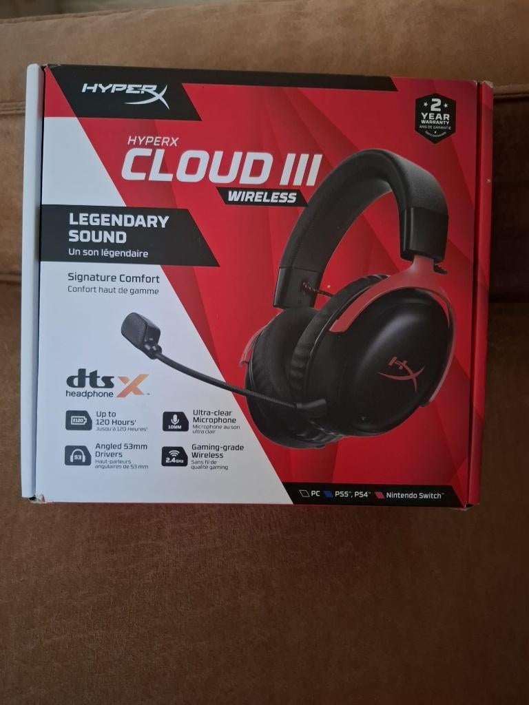Gaming headset wireless hyperx cloud 3 nieuw, Computers en Software, Headsets, Ophalen, HyperX, Nieuw, Draadloos