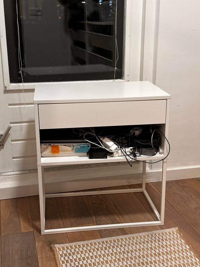 Ikea dressoir met lade en open vak - wit, Overige materialen, Gebruikt, Met lade(s), 25 tot 50 cm