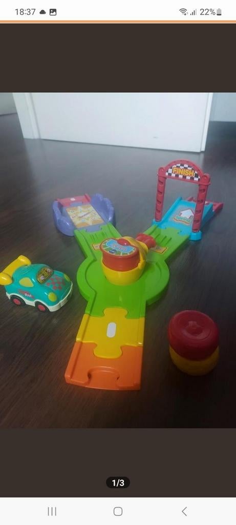 VTech Toet Toet Auto Lanceerbaan Deluxe + Raf, Ophalen of Verzenden, Zo goed als nieuw, 2 tot 4 jaar