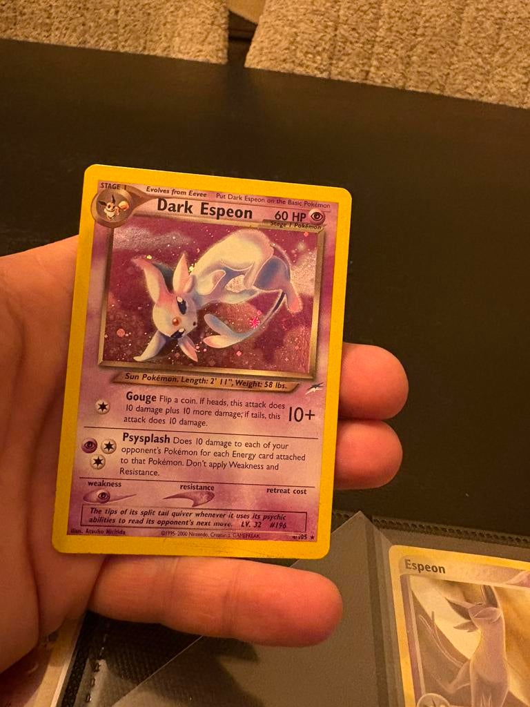 Dark espeon, Ophalen of Verzenden, Zo goed als nieuw, Meerdere kaarten, Foil
