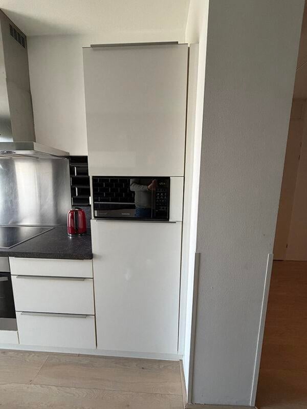 ✨ Moderne dubbelwandige keuken – hoogglans wit & compleet ✨, Ophalen, Wit, Dubbelwandige keuken, Zo goed als nieuw