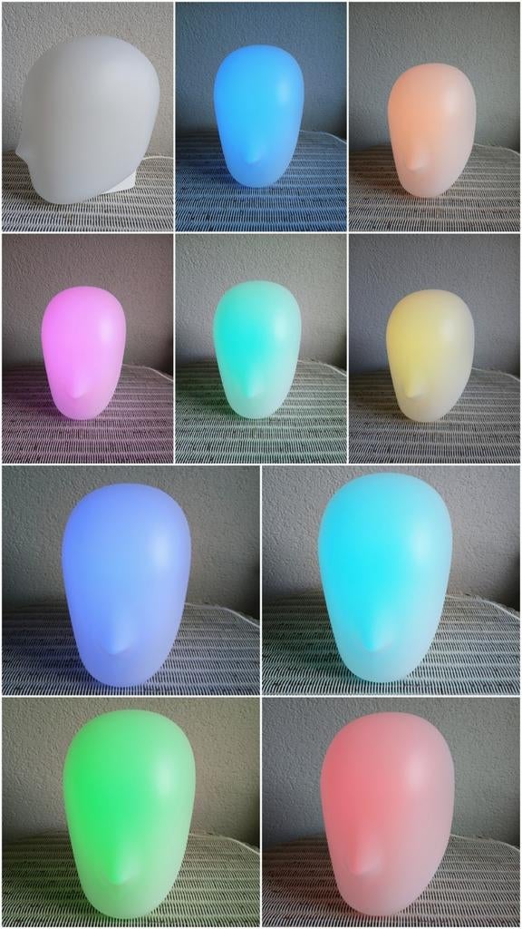 Ikea Iskärna hoofd led tafellamp veelkleurig, Kunststof, Ikea design, Ophalen of Verzenden, Zo goed als nieuw