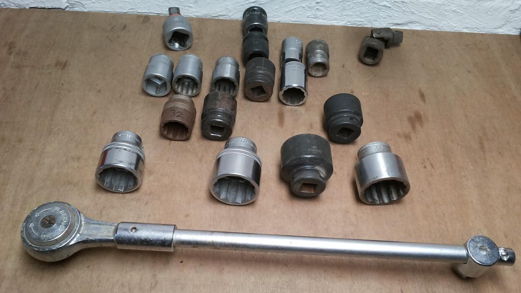 3/4" doppen en ratel Gedore Hazet impact etc, Ophalen of Verzenden, Gebruikt