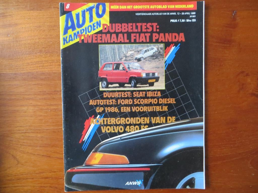 Autokampioen 8 1986 Panda 750/1000, 480 ES, Ibiza, Scorpio, Ophalen of Verzenden, Nieuw, Overige merken