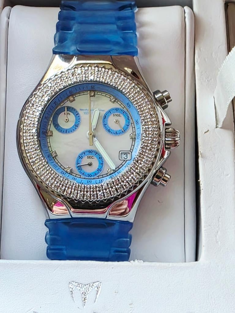 Technomarine horloge met diamanten en parelmoer, Ophalen of Verzenden, Zo goed als nieuw, Polshorloge, Overige merken