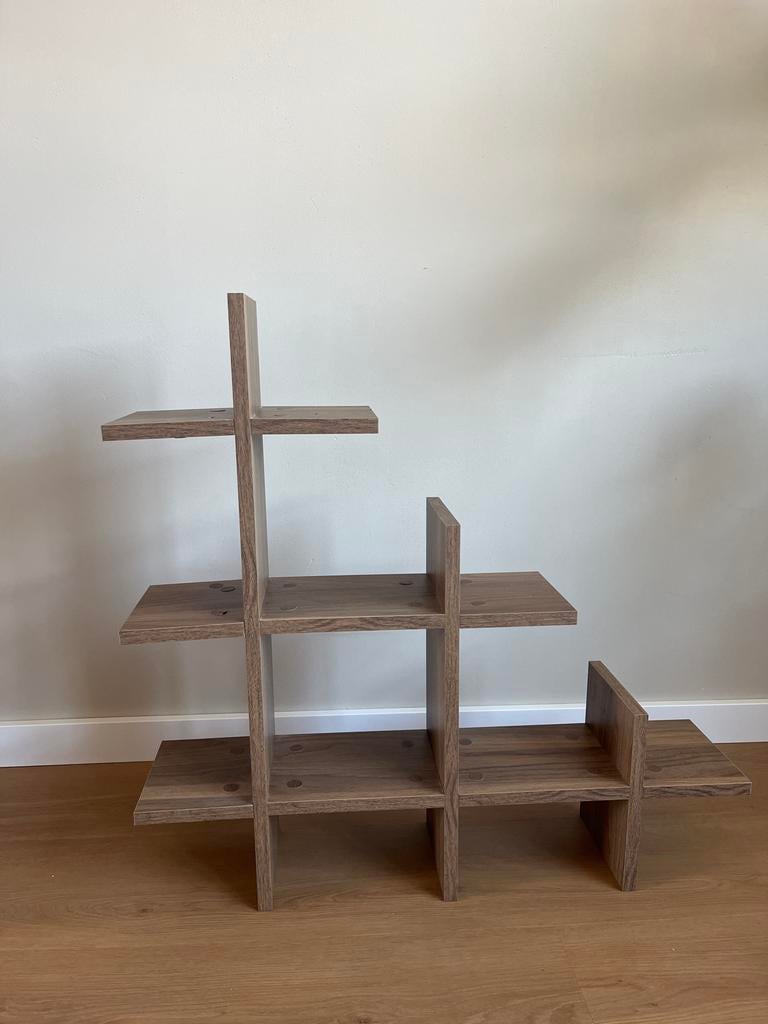 Wandkastje Walnoot Houtkleur - Decoratief & Praktisch, Ophalen, Zo goed als nieuw