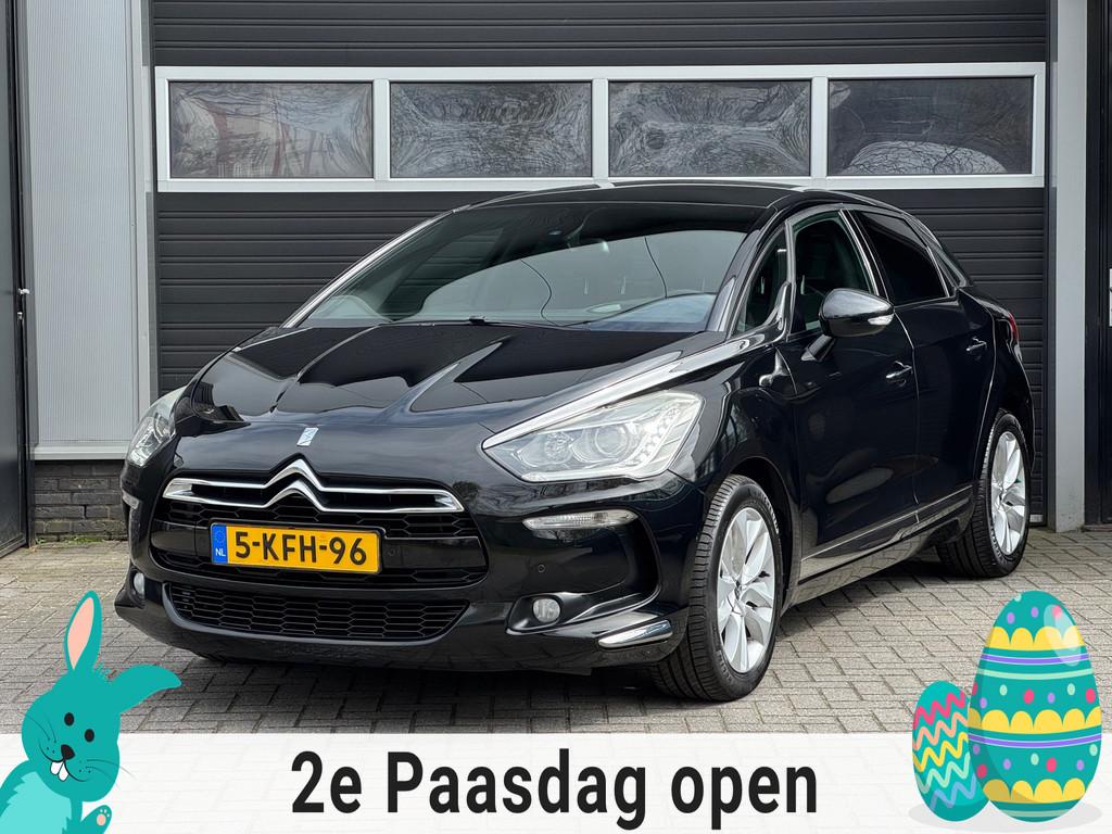 Citroen DS5 1.6 THP Business Executive Automaat, Pano, Camer, Gebruikt, Leder en Stof, Zwart, 1395 kg