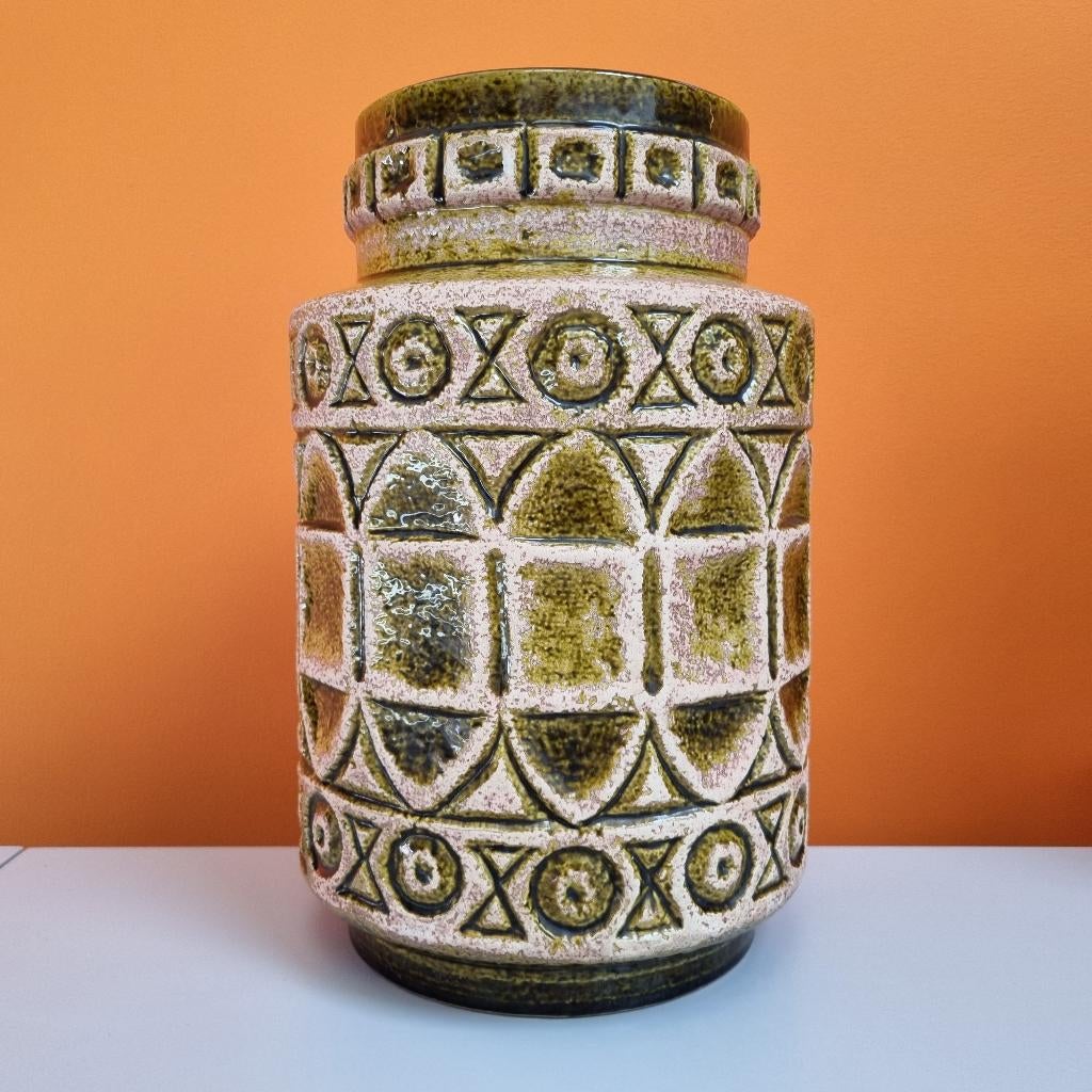 grote retro vintage vaas keramiek Bay West Germany jaren 60, Huis en Inrichting, Woonaccessoires | Vazen, Aardewerk of Porselein