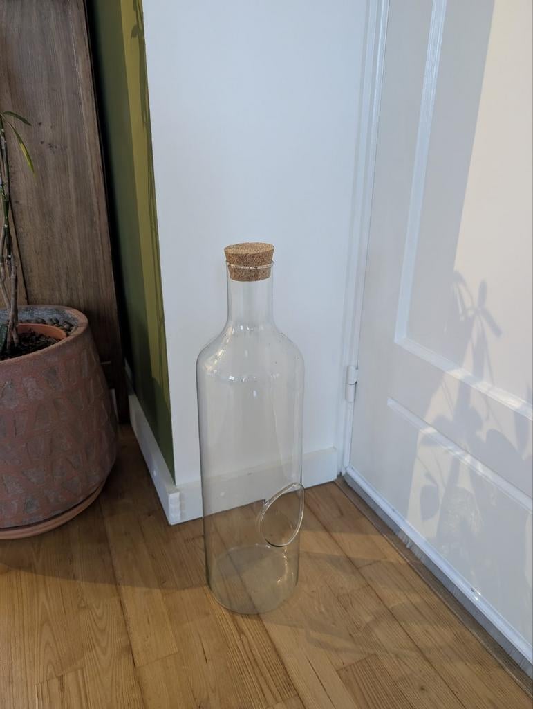 Glazen fles met kurk / stolp / terrarium, Ophalen, Overige kleuren, 50 tot 75 cm, Glas