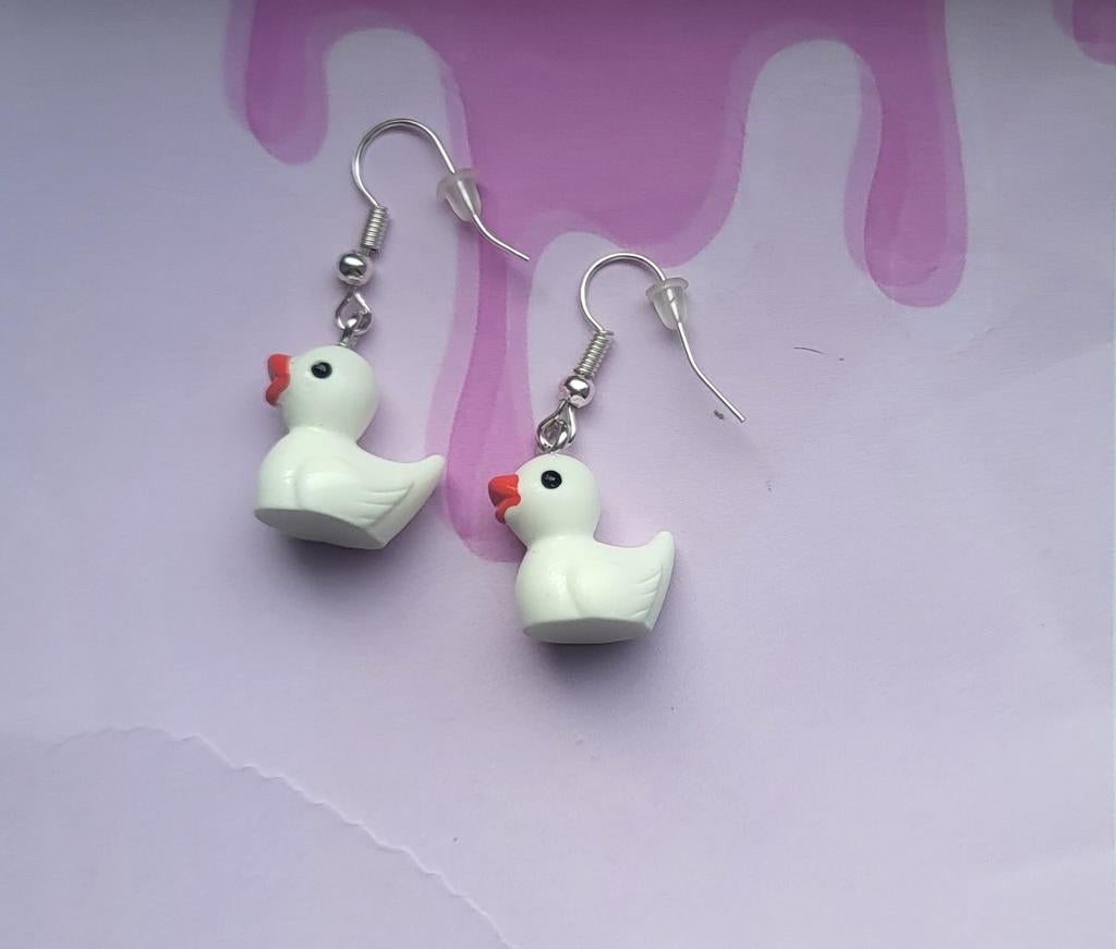 Oorbellen met eendjes, Overige materialen, Hangers, Nieuw, Ophalen of Verzenden