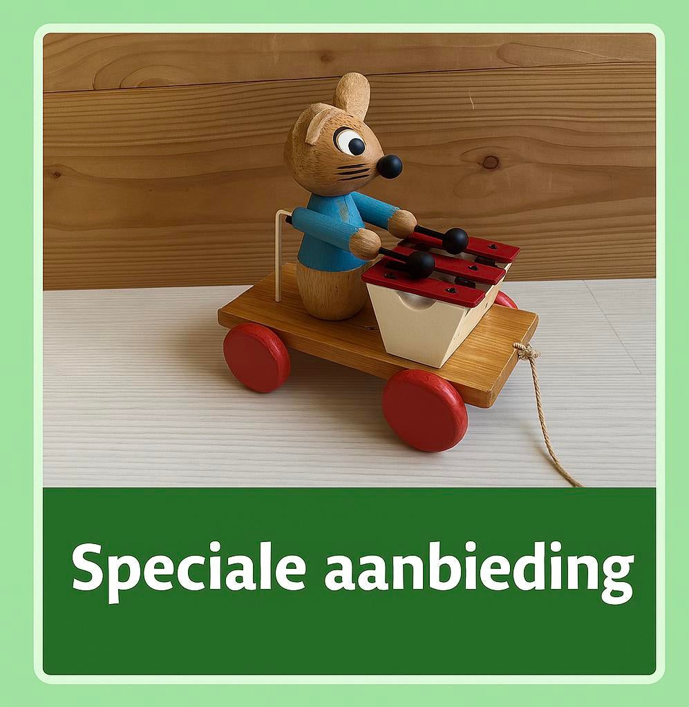 Vintage Houten Xylofoon Muis – Enig & Handgemaakt!, Antiek en Kunst, Antiek | Speelgoed, Ophalen of Verzenden