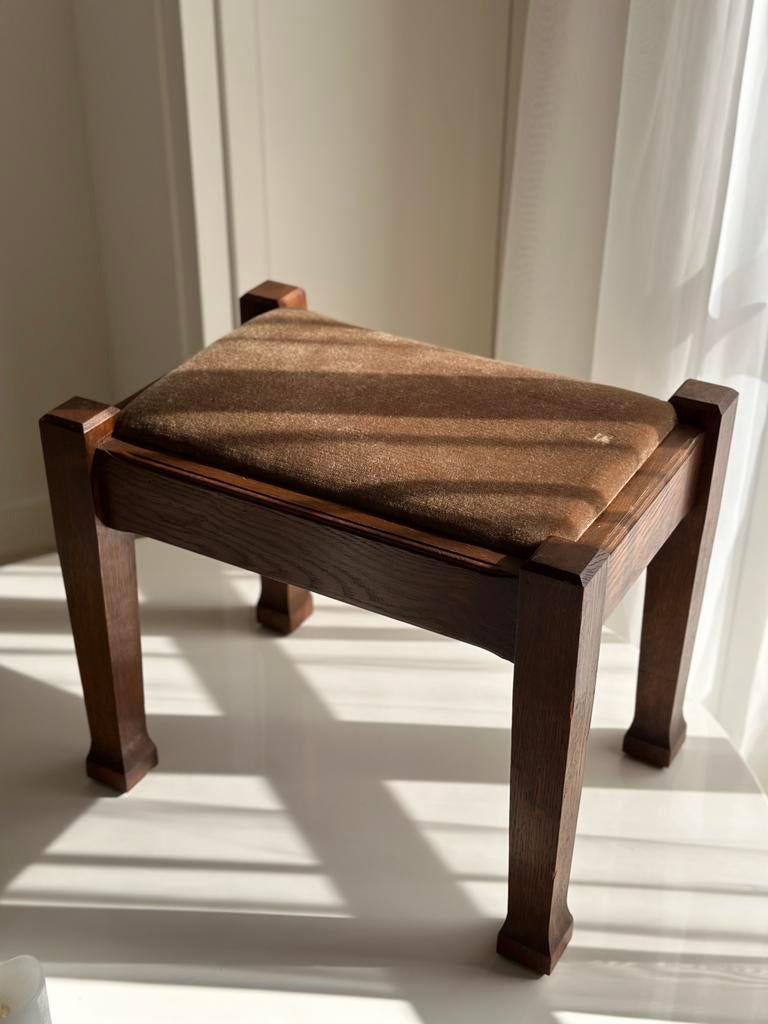 Voetenbank vintage, Ophalen of Verzenden, Gebruikt, Hout