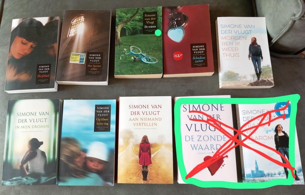 Simone vd Vlugt 8 boeken, Ophalen of Verzenden, Zo goed als nieuw