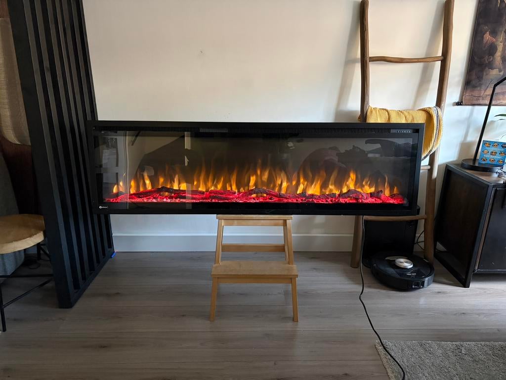 Aflamo Royal 60 - 152cm elektrische sfeerhaard - inbouwhaard, Ophalen, Zo goed als nieuw, Inbouwhaard, Elektrische haard