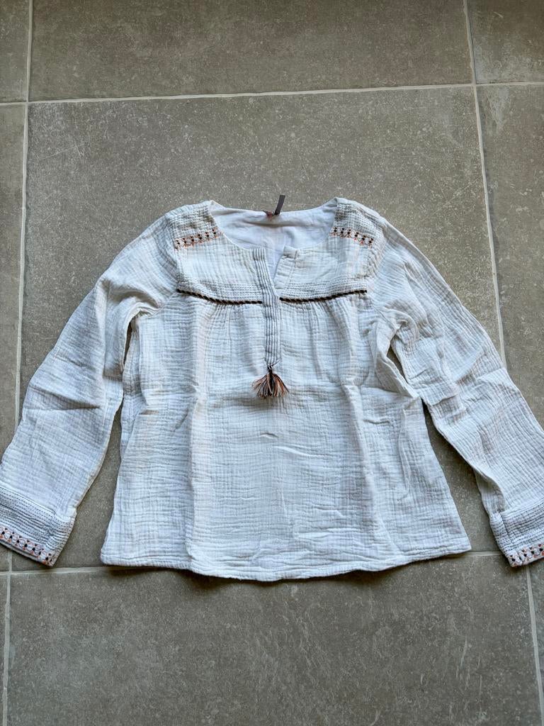 Orchestra blouse wit met borduursel - maat 128 (8 jaar), Ophalen of Verzenden, Zo goed als nieuw, Meisje, Shirt of Longsleeve