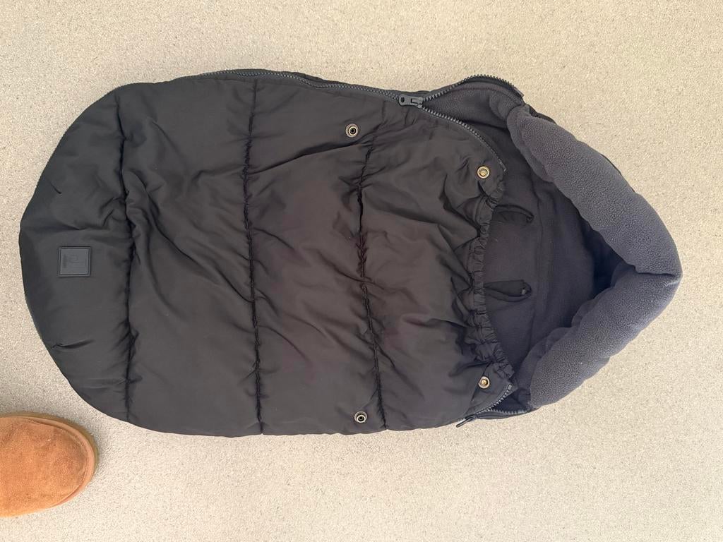 Warme zwarte voetenzak voor kinderwagen/buggy jollein, Ophalen of Verzenden, Gebruikt, 70 tot 85 cm, Slaapzak