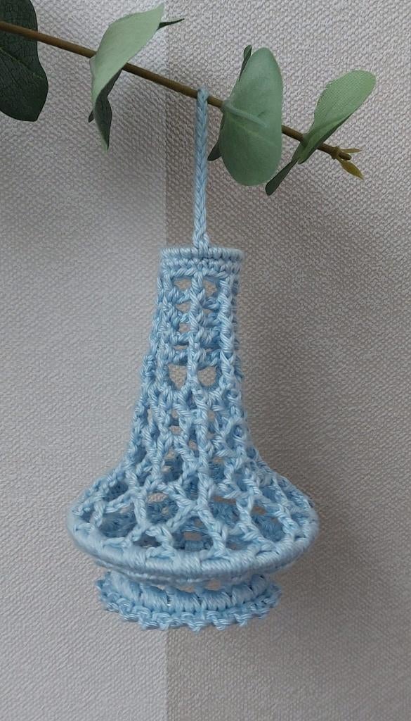 nieuw- gehaakte mini kroonluchter zacht blauw, Ophalen of Verzenden, Nieuw