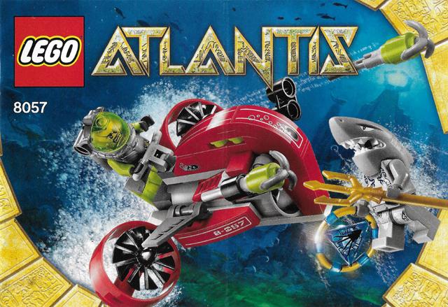 lego 8057-1 lego Atlantis, Wrak Raider (2010), Ophalen of Verzenden, Gebruikt, Complete set, Lego
