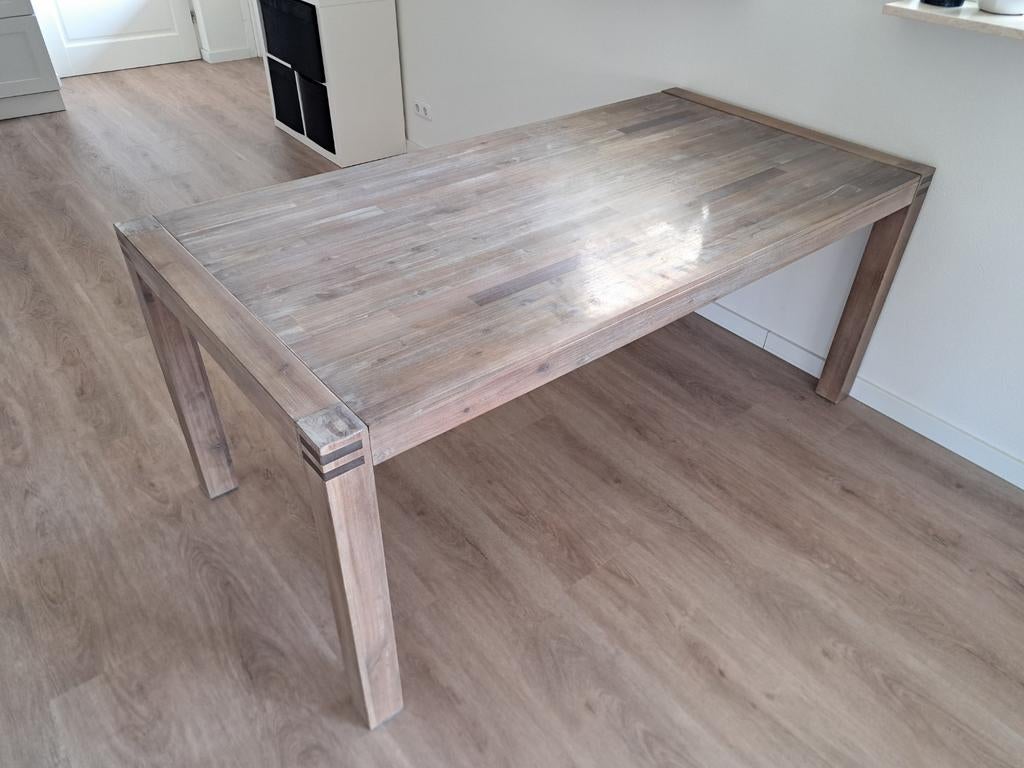 Houten eettafel 180 x 90 cm, Ophalen, Rechthoekig, 150 tot 200 cm, 50 tot 100 cm