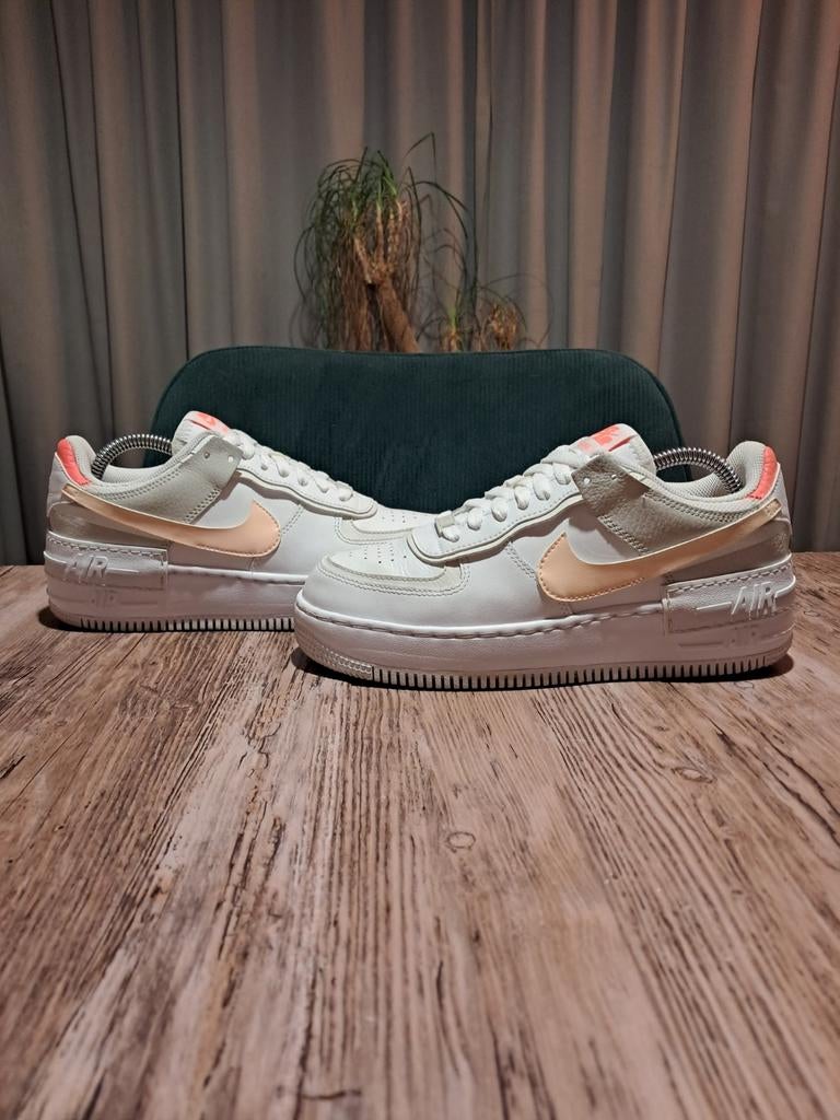Nike Air Force 1 Shadow 'Bright Mango' Size 38,5, Kleding | Dames, Schoenen, Wit, Nike, Ophalen of Verzenden, Sneakers of Gympen