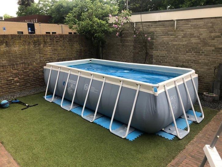Intex zwembad 4.00 x 2.00 x 1.00 met zandfilterpomp, Tuin en Terras, Zwembaden, Ophalen, Gebruikt, 200 tot 300 cm, 80 tot 120 cm