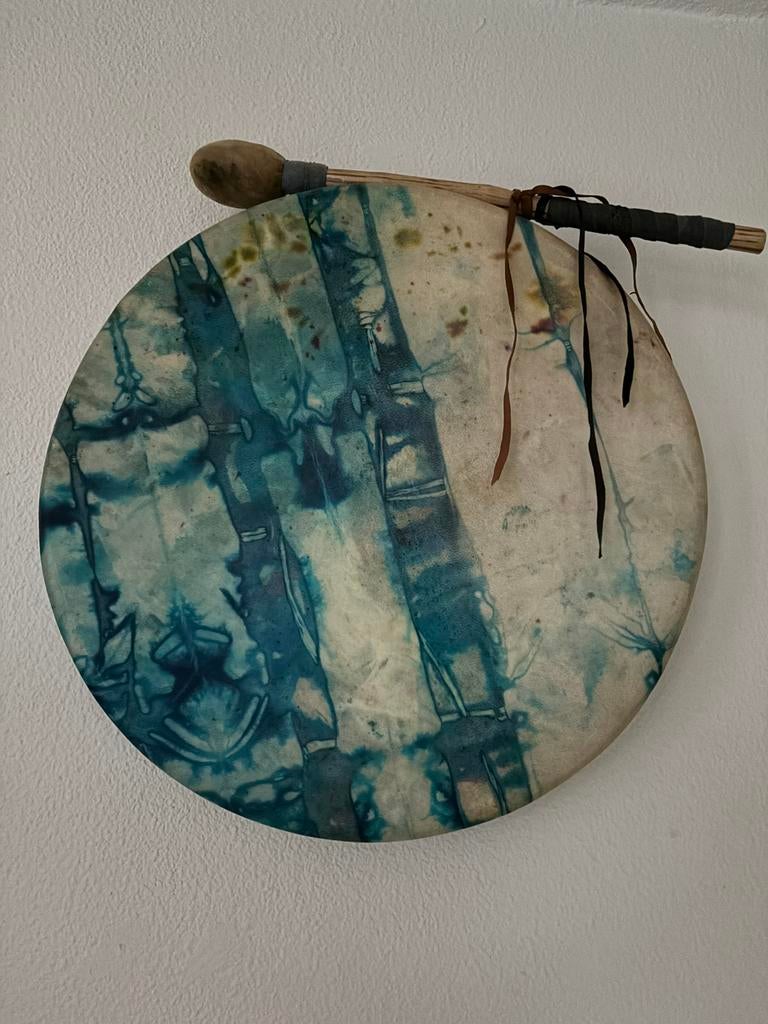 Sjamanen drum blauw met slagstok, Ophalen, Zo goed als nieuw, Overige merken