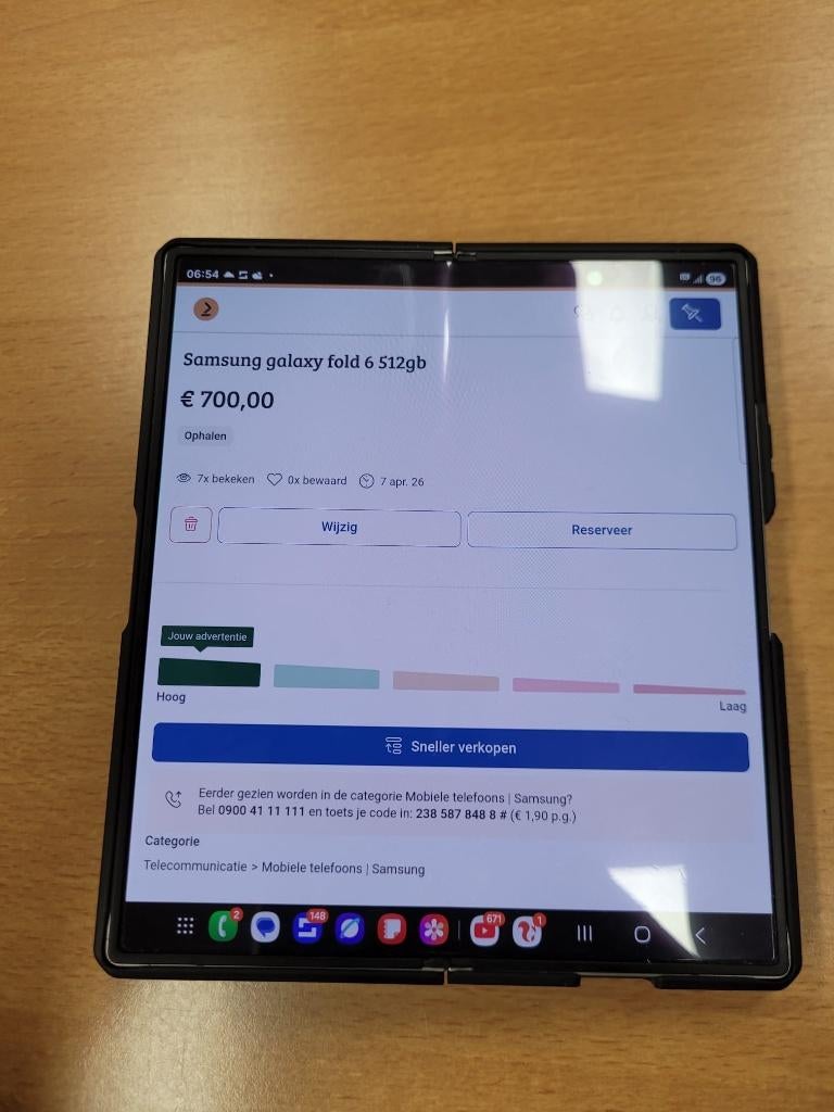 Samsung galaxy fold 6 512gb, Telecommunicatie, Mobiele telefoons | Samsung, Ophalen, 512 GB, Zo goed als nieuw, Galaxy Z Fold