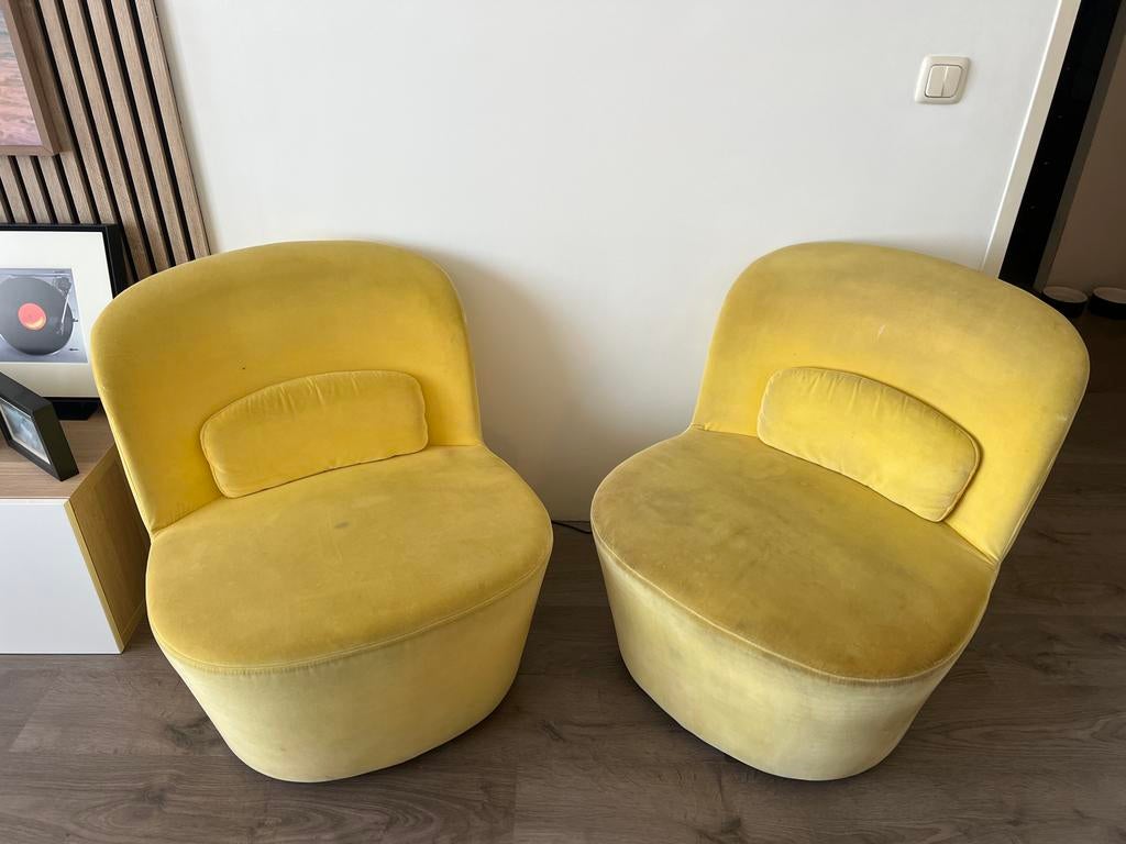 IKEA Stockholm draai fauteuil - Geel, Huis en Inrichting, Fauteuils, Ophalen of Verzenden, Gebruikt, Stof, 75 tot 100 cm