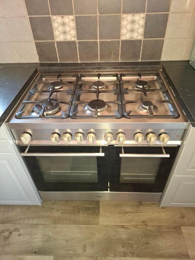 Pelgrim gasfornuis met dubbele oven, Ophalen, 60 cm of meer, Gas, Vrijstaand