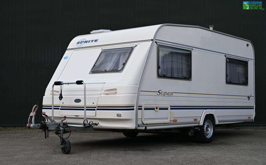 Sprite Super 450/2 Mover Unico Verona Fietsdragers, Caravans en Kamperen, Caravans, Bedrijf, 750 - 1000 kg, Ringverwarming, Lengtebed