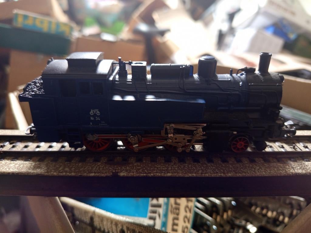 Märklin ho 3095 in blauw zwart, Wisselstroom, Gebruikt, Locomotief, Ophalen of Verzenden