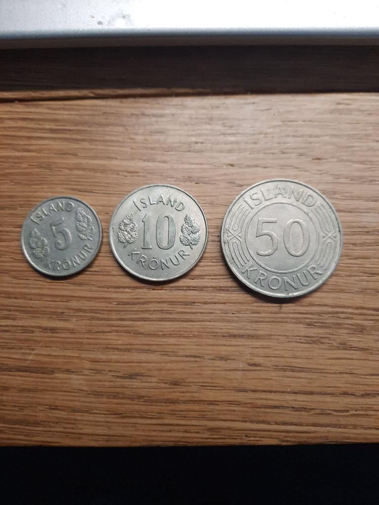 Island. 3 munten. 1969 - 1973, Ophalen of Verzenden, Overige landen