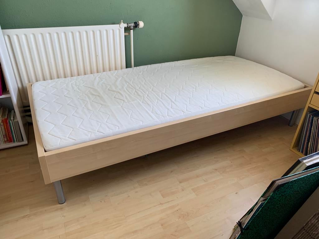 Een persoons bed, evt extra met auping matras, Ophalen, 90 cm, Eenpersoons, Zo goed als nieuw