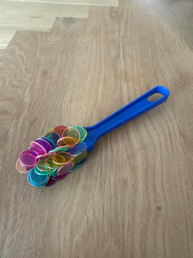 Magnetische staf met fiches voor logopedie/spel, Ophalen of Verzenden, Gebruikt, Taal en Lezen