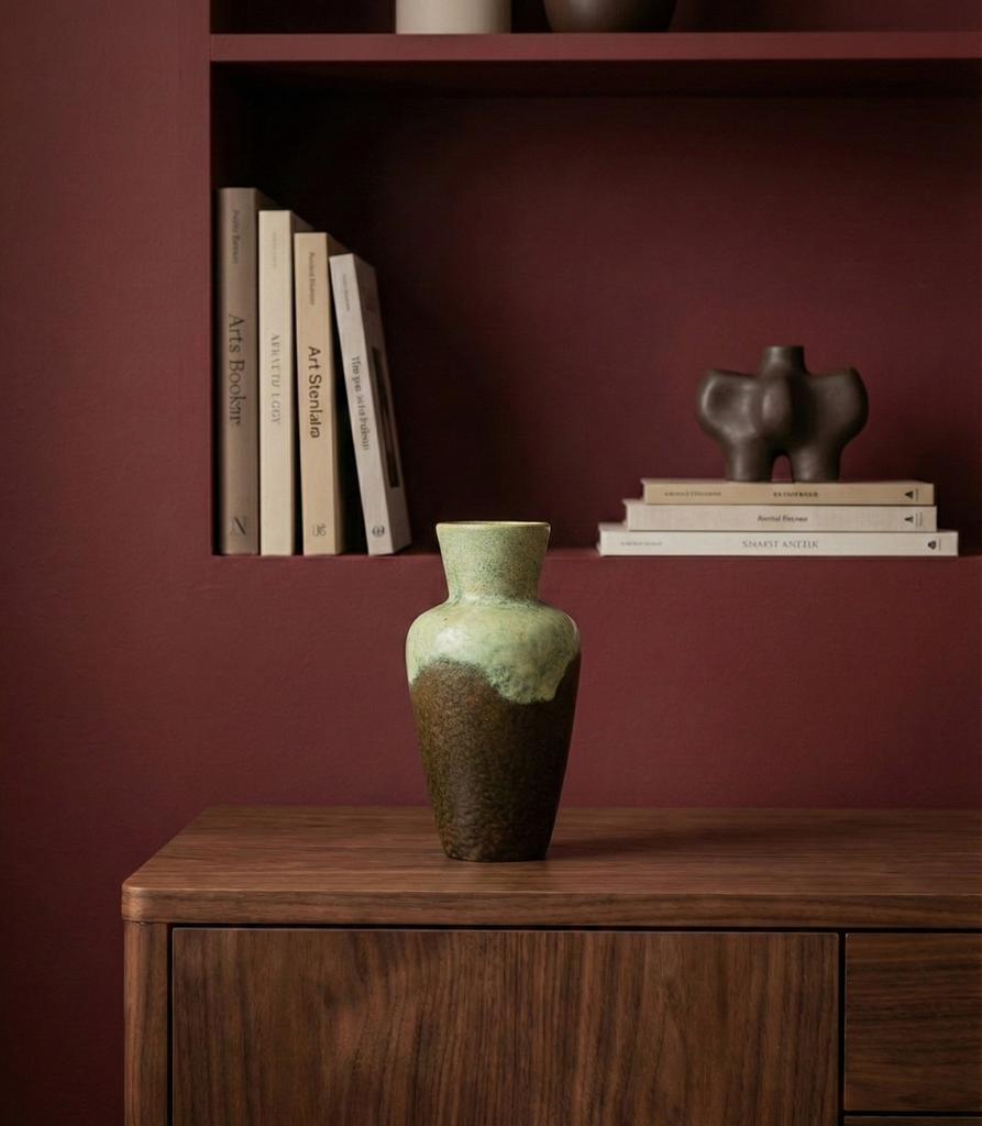 Vintage Scheurich vaas (HKliving stijl), Overige kleuren, Aardewerk of Porselein, Ophalen of Verzenden, Zo goed als nieuw