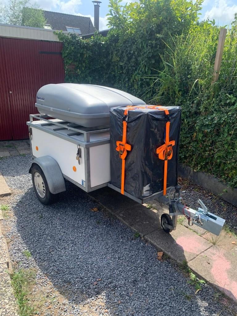 Complete Rieske B150 bagagewagen met koelkast en dakkoffer, Auto diversen, Ophalen, Gebruikt
