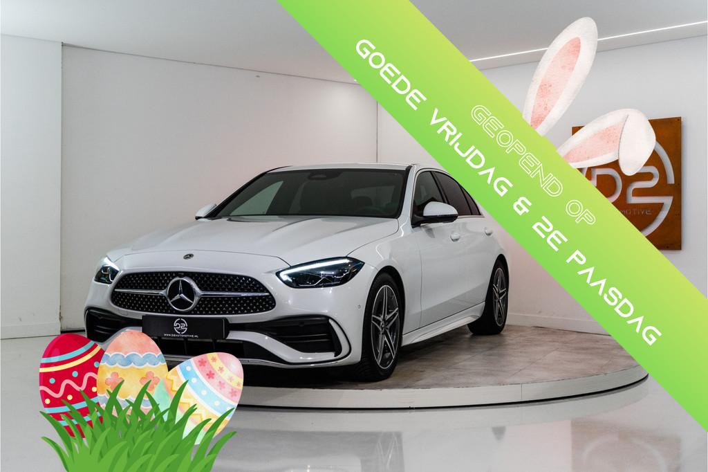 Mercedes-Benz C-Klasse 180 AMG Line 170PK | Sfeer | Carplay, Automaat, 12 maanden, Wit, Origineel Nederlands