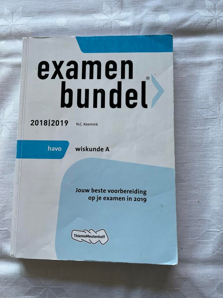 Examenbundel Havo Wiskunde A 2018/2019, Ophalen of Verzenden, Gelezen, HAVO, Wiskunde A